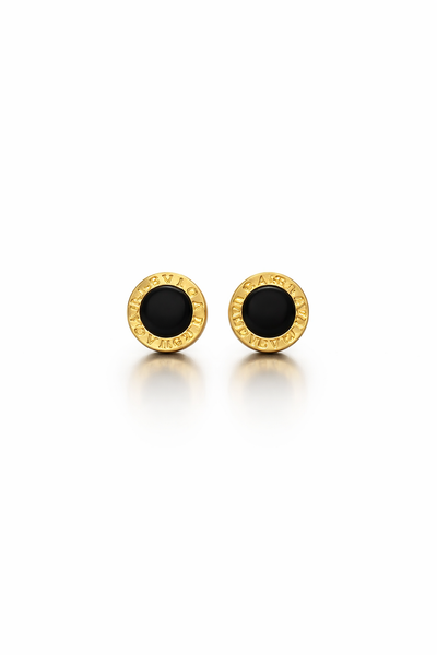Royal Black Stud Earrings