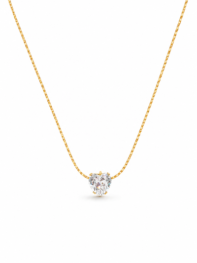 Heart Solitaire Pendant Necklace